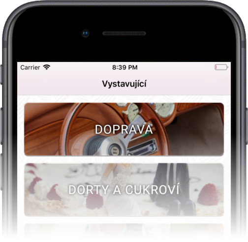 Screenshot mobilní aplikace od GoodApps.cz